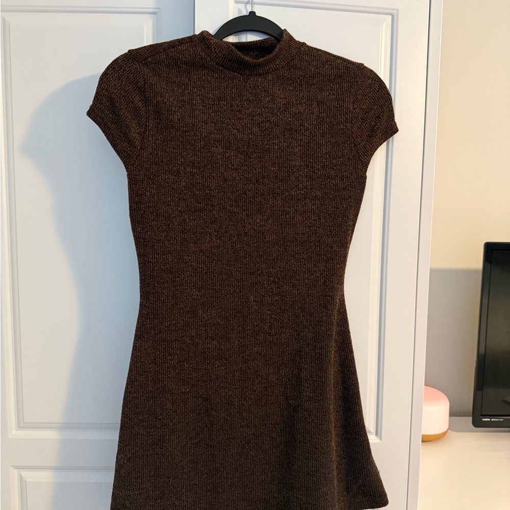 Missguided Chocolate Knit Dress